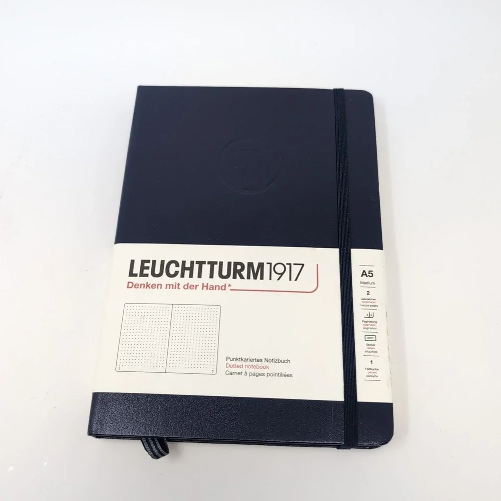 Leuchtturm 1917‎ Hardcover Dot Grid Notebook in Navy Blue - A5 - NEW
